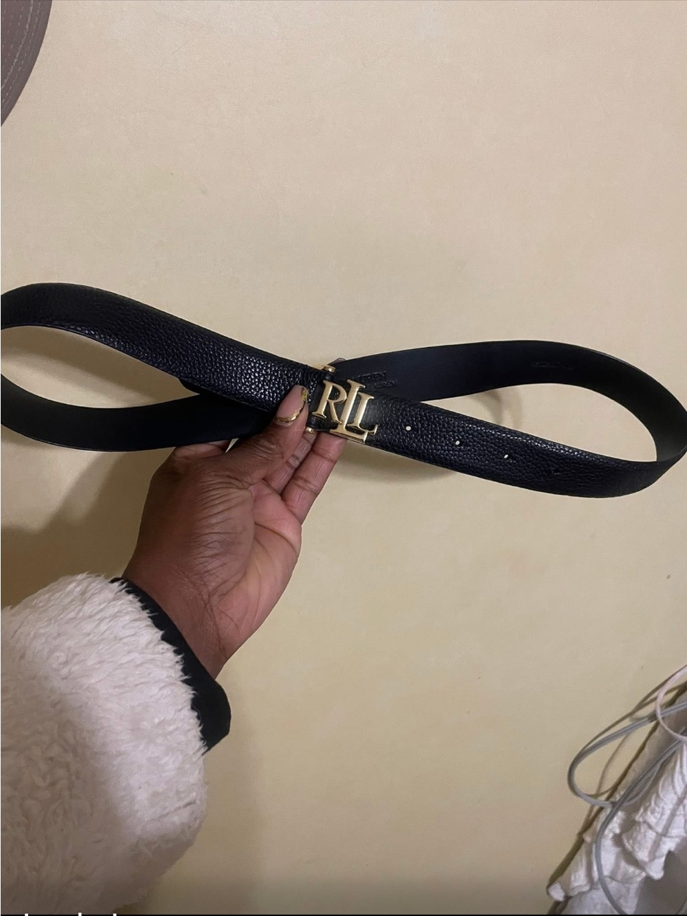Lauren Ralph Lauren Black Leather Belt